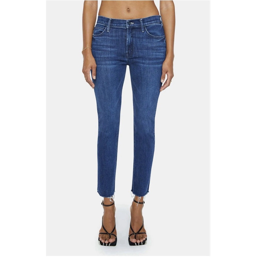 MOTHER The Dazzler Mid Rise Ankle Fray Jeans NWT MSRP $238